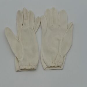 1960s Wear Right West Germany Ribbed Ivory Gloves Mod Daywear Size 7